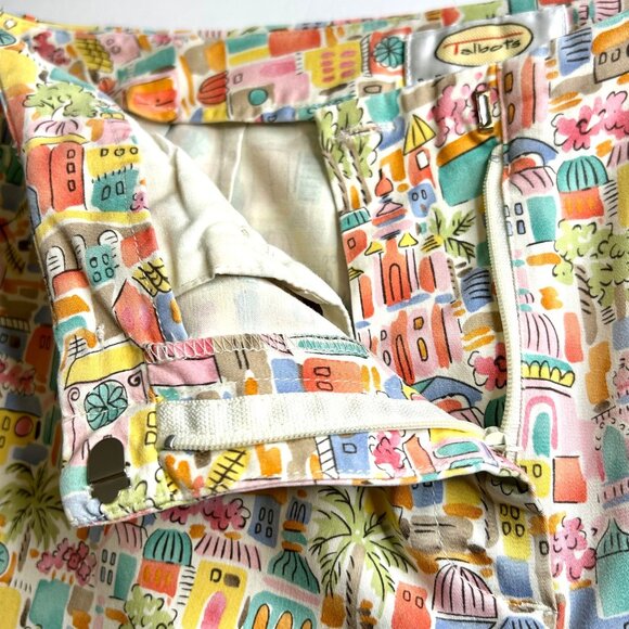 Talbots Women's Stretch 14 Petite Printed Cropped Pants - Picture 6 of 16